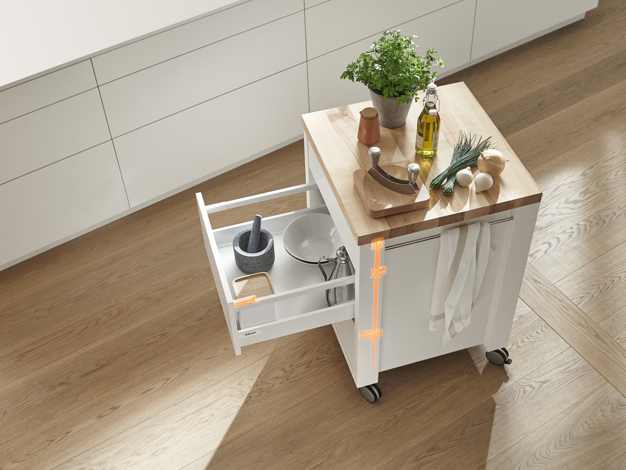 Bi-Fold Countertop Storage Cabinet, Motion Savers Inc.